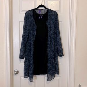 Seraphine Maternity Blue Leopard Print Dress